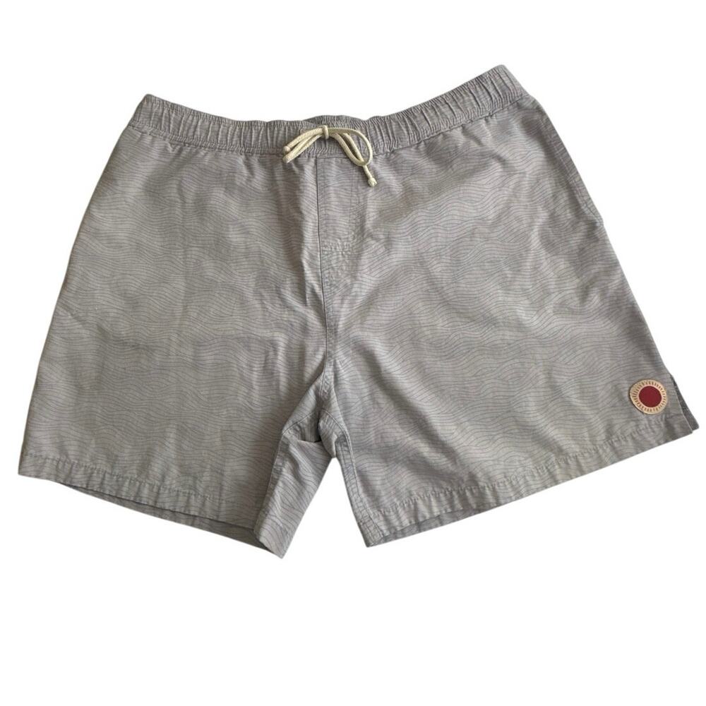 Mollusk California Surf Shorts XL Elastic Waist Wave Print Beach